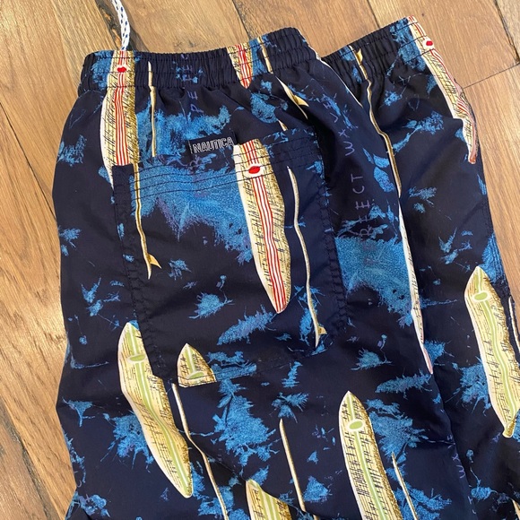 Nautica Swim Trunks Surf Board Print Shorts Size XL - Picture 6 of 10